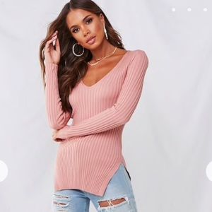 Pink forever 21 vneck top